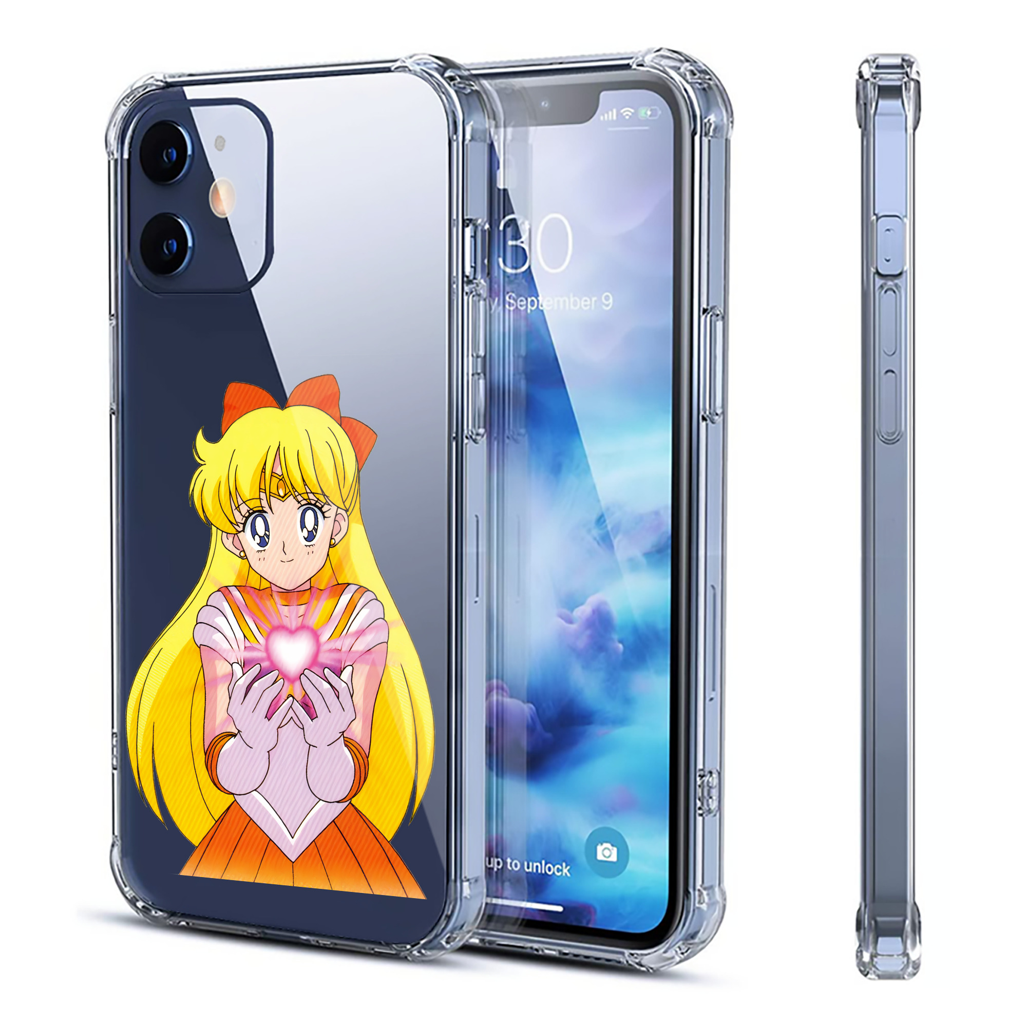 （画像用） 美少女戦士セーラームーン 愛野 美奈子 あいの みなこ Sailor Moon Aino Minako 【iPhone 12シリーズ対応】透明スマホケース（クリアソフトケース）
